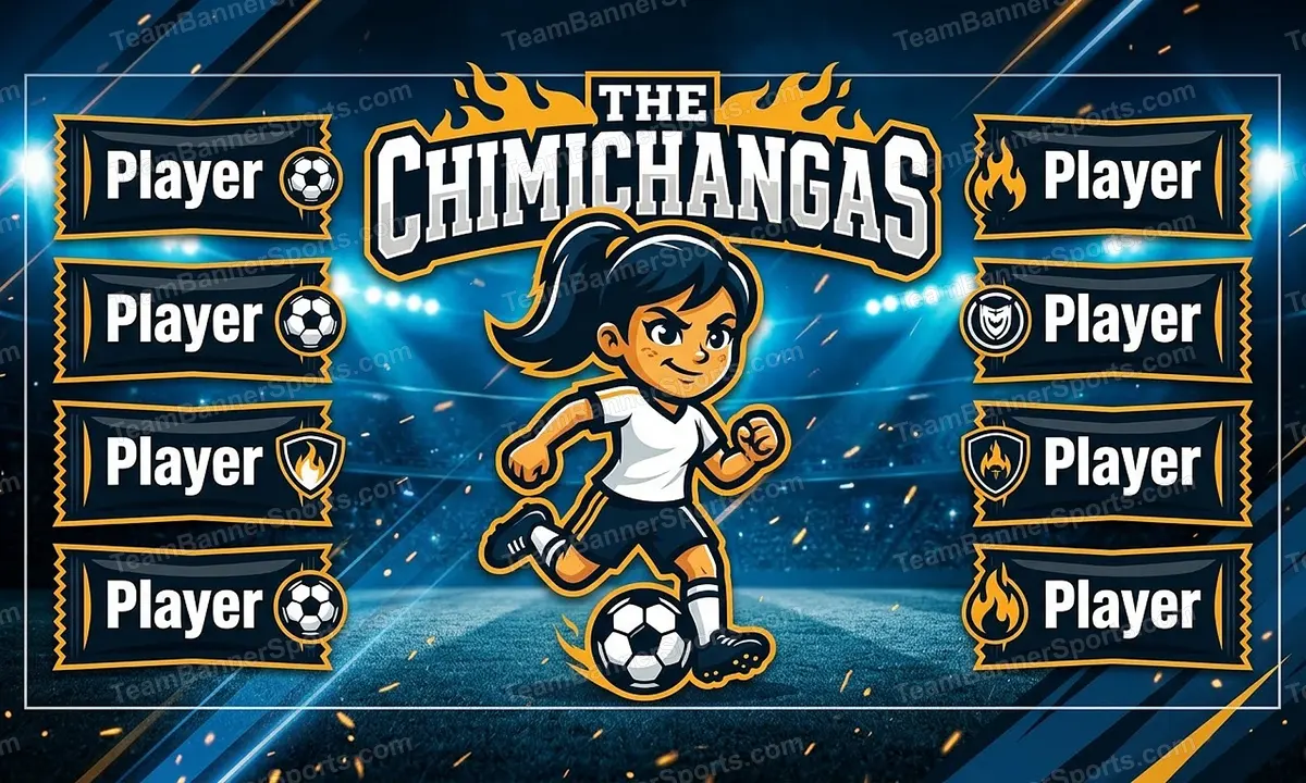 The Chimichangas soccer team banner created with AI