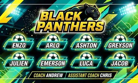 Black Panthers Soccer AI image template