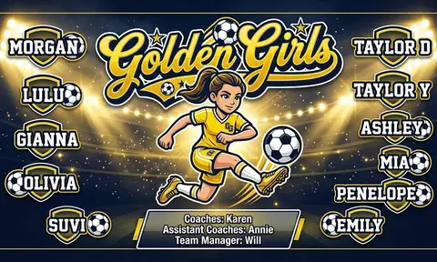 Golden Girls Soccer AI image template