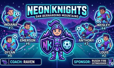 Neon Knights Soccer AI image template