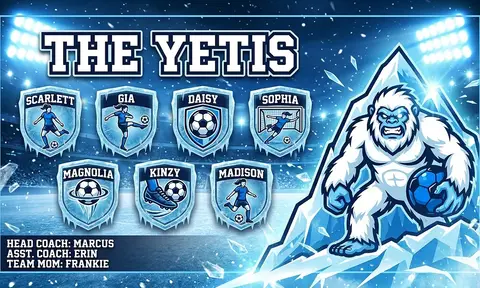 The Yetis Soccer AI image template