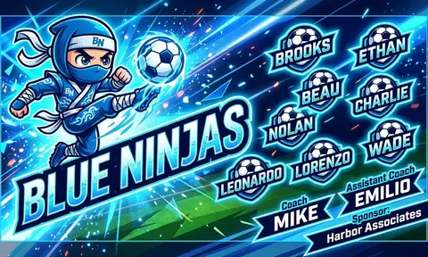 Blue Ninjas Soccer AI image template