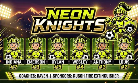 Neon Knights Soccer AI image template