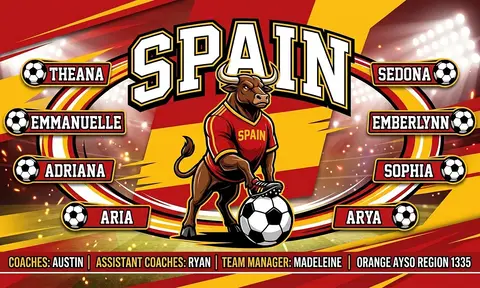 Spain Soccer AI image template