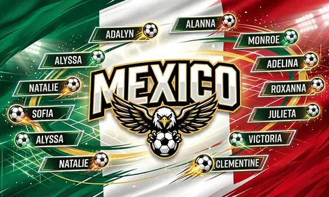 Mexico Soccer AI image template