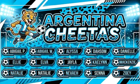 Argentina Cheetas Soccer AI image template