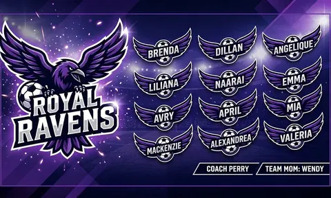 Royal Ravens Soccer AI image template