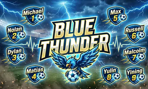 Blue Thunder Soccer AI image template