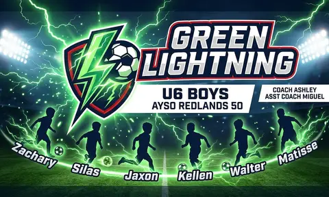 Green Lightning Soccer AI image template