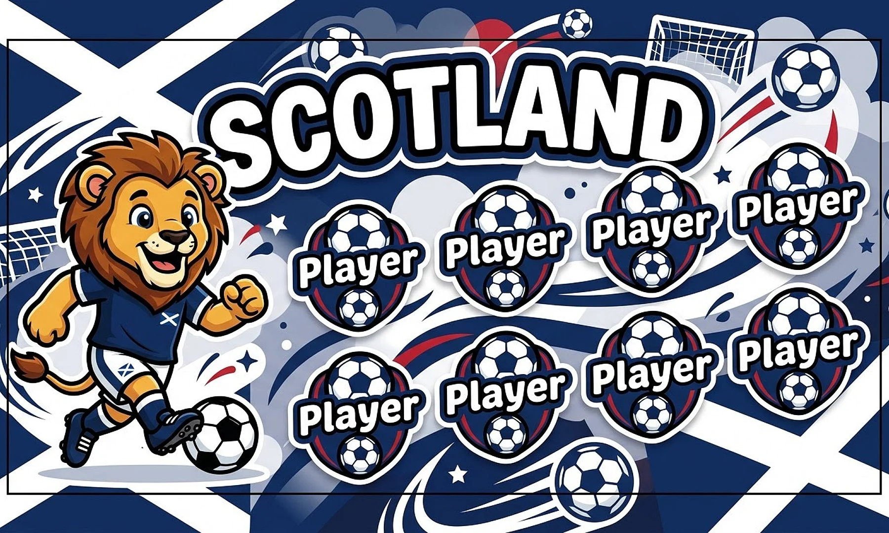 Scotland soccer team banner created with AI