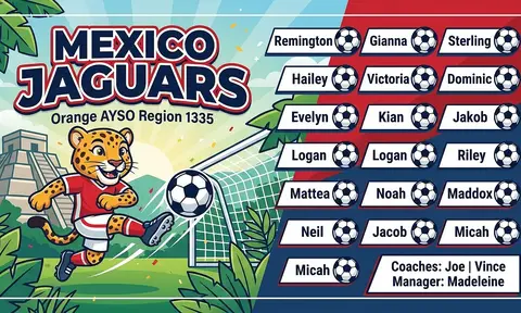 Mexico Jaguars Soccer AI image template