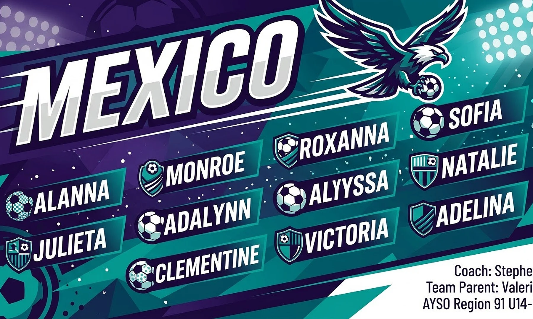 Mexico soccer team banner created with AI