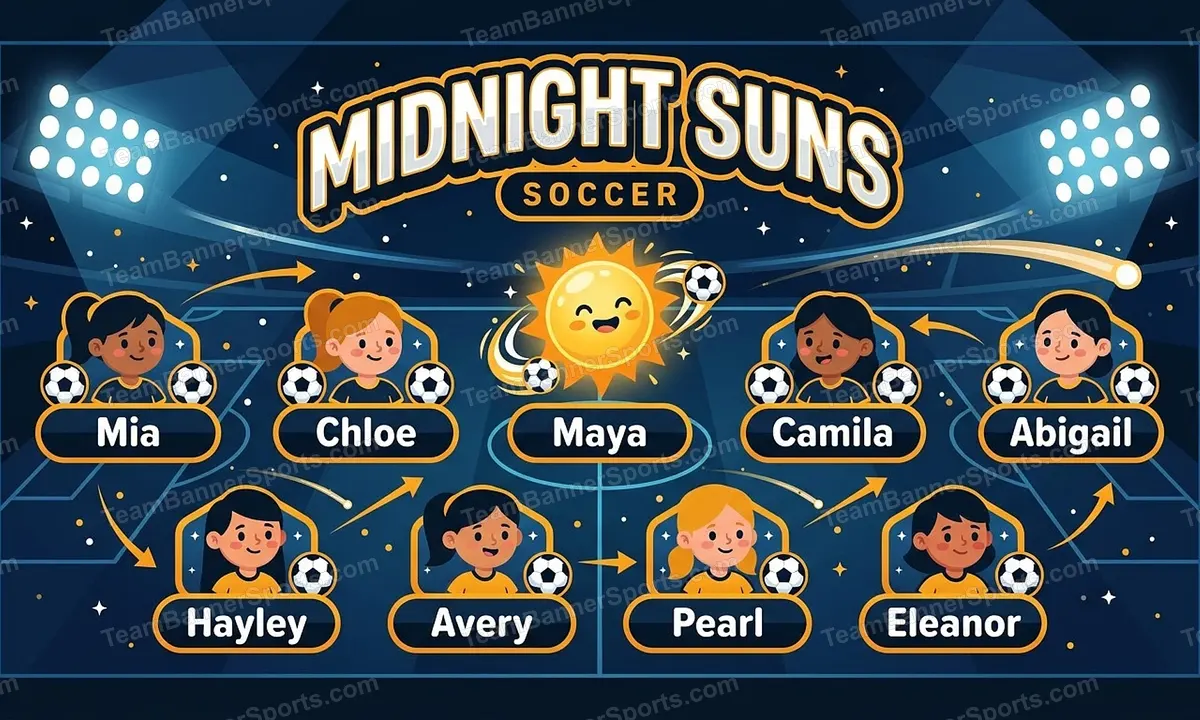 Midnight Suns soccer team banner created with AI