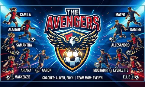 The Avengers Soccer AI image template