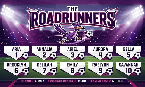 The Roadrunners Soccer AI image template