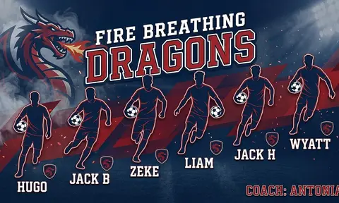 Fire breathing dragons Soccer AI image template