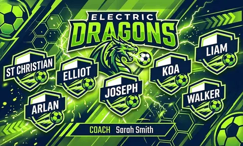 electric dragons Soccer AI image template