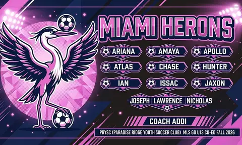 Miami Herons Soccer AI image template