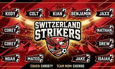 Switzerland Strikers Soccer AI image template