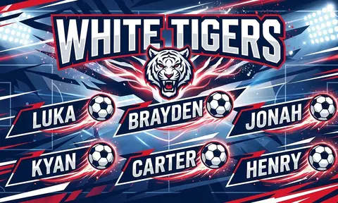 White Tigers Soccer AI image template