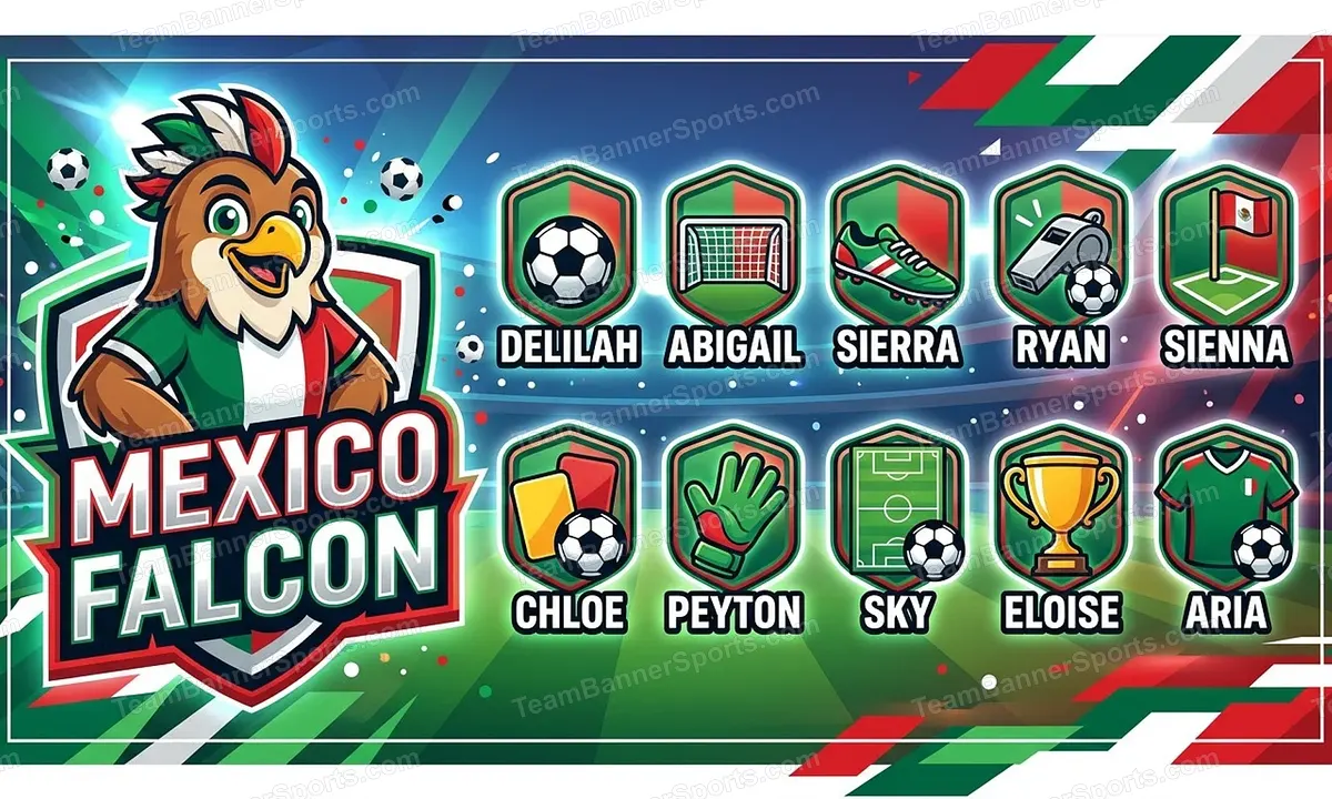 Mexico Falcon soccer team banner created with AI