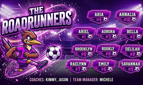 The Roadrunners Soccer AI image template