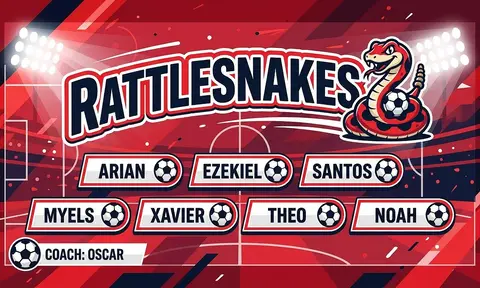 Rattlesnakes Soccer AI image template