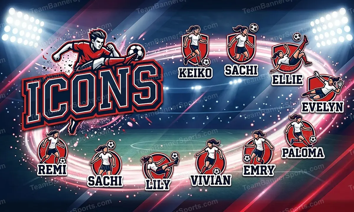 icons soccer team banner created with AI