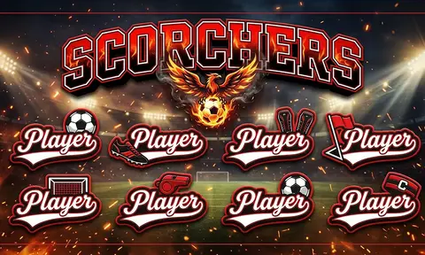 Scorchers Soccer AI image template