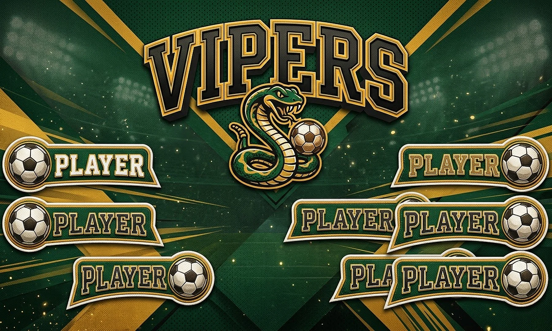 Vipers soccer team banner created with AI