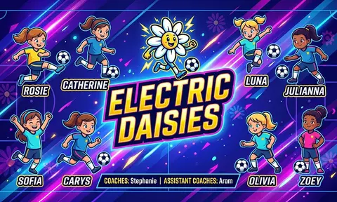 Electric Daisies Soccer AI image template