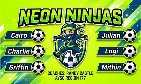 Neon Ninjas Soccer AI image template