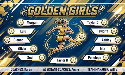 Golden Girls Soccer AI image template