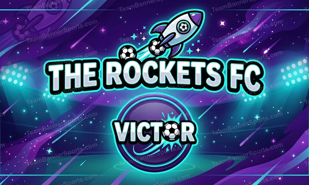 The Rockets FC soccer team banner created with AI
