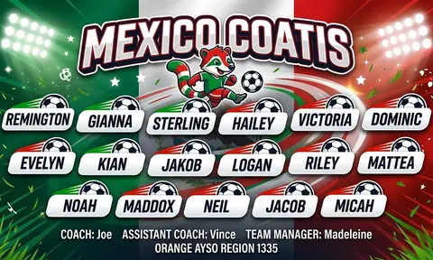 Mexico Coatis Soccer AI image template