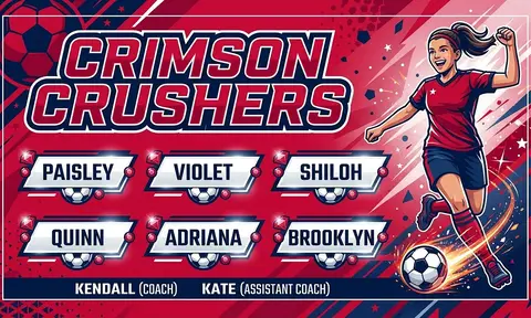 Crimson crushers Soccer AI image template