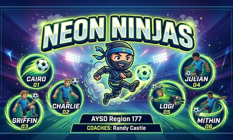 Neon Ninjas Soccer AI image template