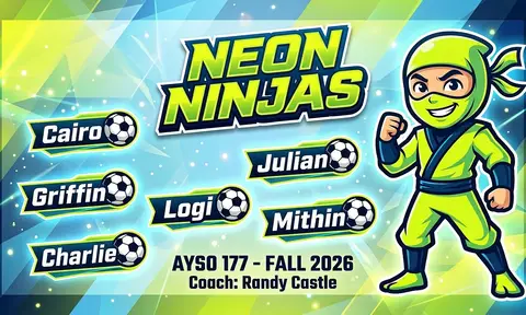 Neon Ninjas Soccer AI image template