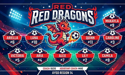 Red Dragons Soccer AI image template