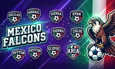 Mexico Falcons Soccer AI image template