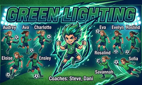 Green Lighting Soccer AI image template