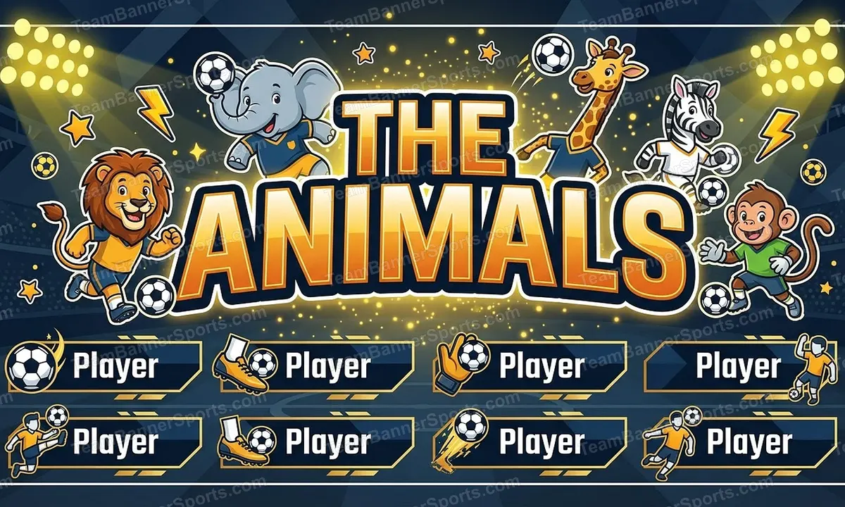 The Animals soccer team banner created with AI