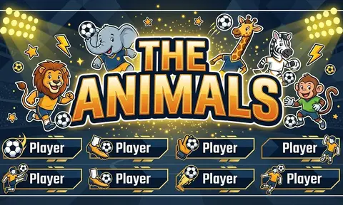 The Animals Soccer AI image template