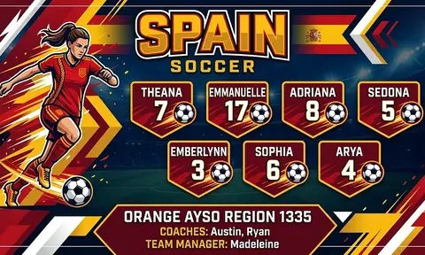 Spain Soccer AI image template