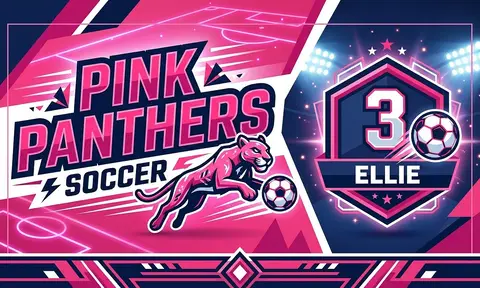 Pink panthers Soccer AI image template