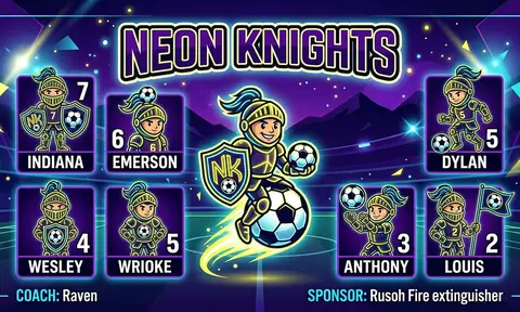 Neon Knights Soccer AI image template