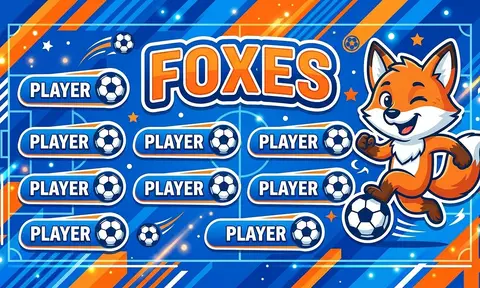Foxes Soccer AI image template