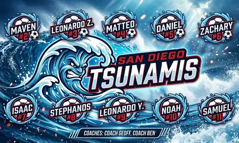 San Diego Tsunamis Soccer AI image template