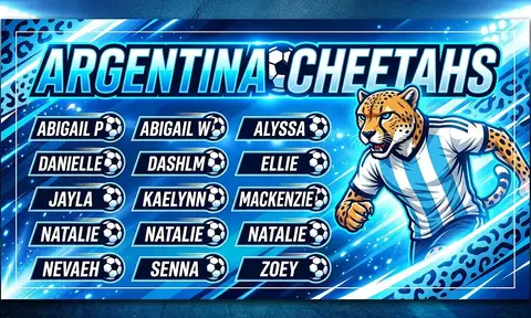Argentina Cheetahs Soccer AI image template