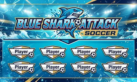 Blue Shark Attack Soccer AI image template
